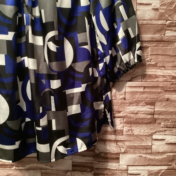 Sag Harbor Blue and White Blouse L - Picture 5 of 7